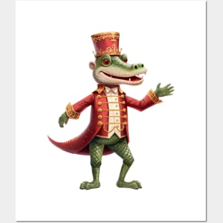 Alligator Christmas Nutcracker Posters and Art